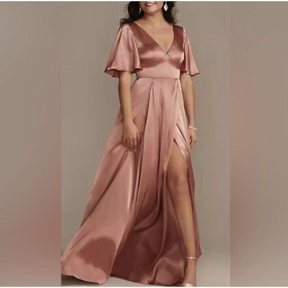 Signature Women's Long Sleeve Dress in Rose Gold